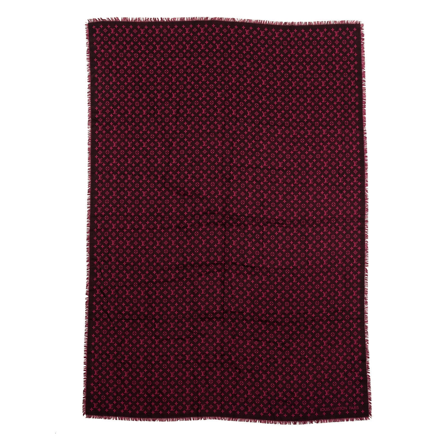 Louis Vuitton Silk Wool Monogram Shawl 1 of 4