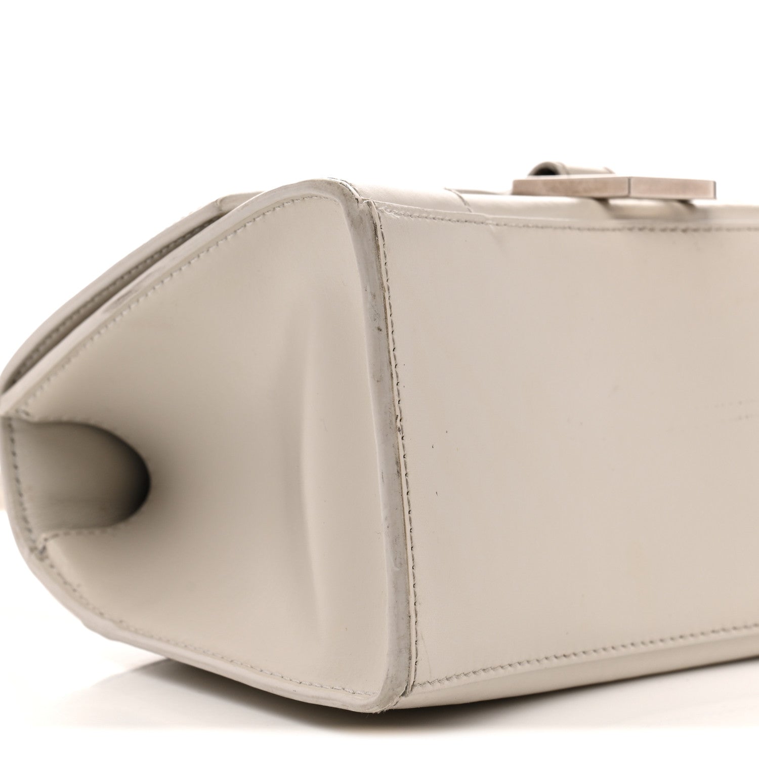 Balenciaga Shiny Box Calfskin Small Hourglass Top Handle Bag Chalky White 10 of 18