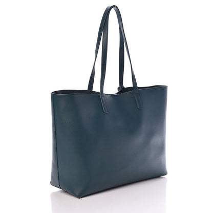 Saint Laurent Calfskin Large Shopping Tote Dark Turquoise 4 of 12