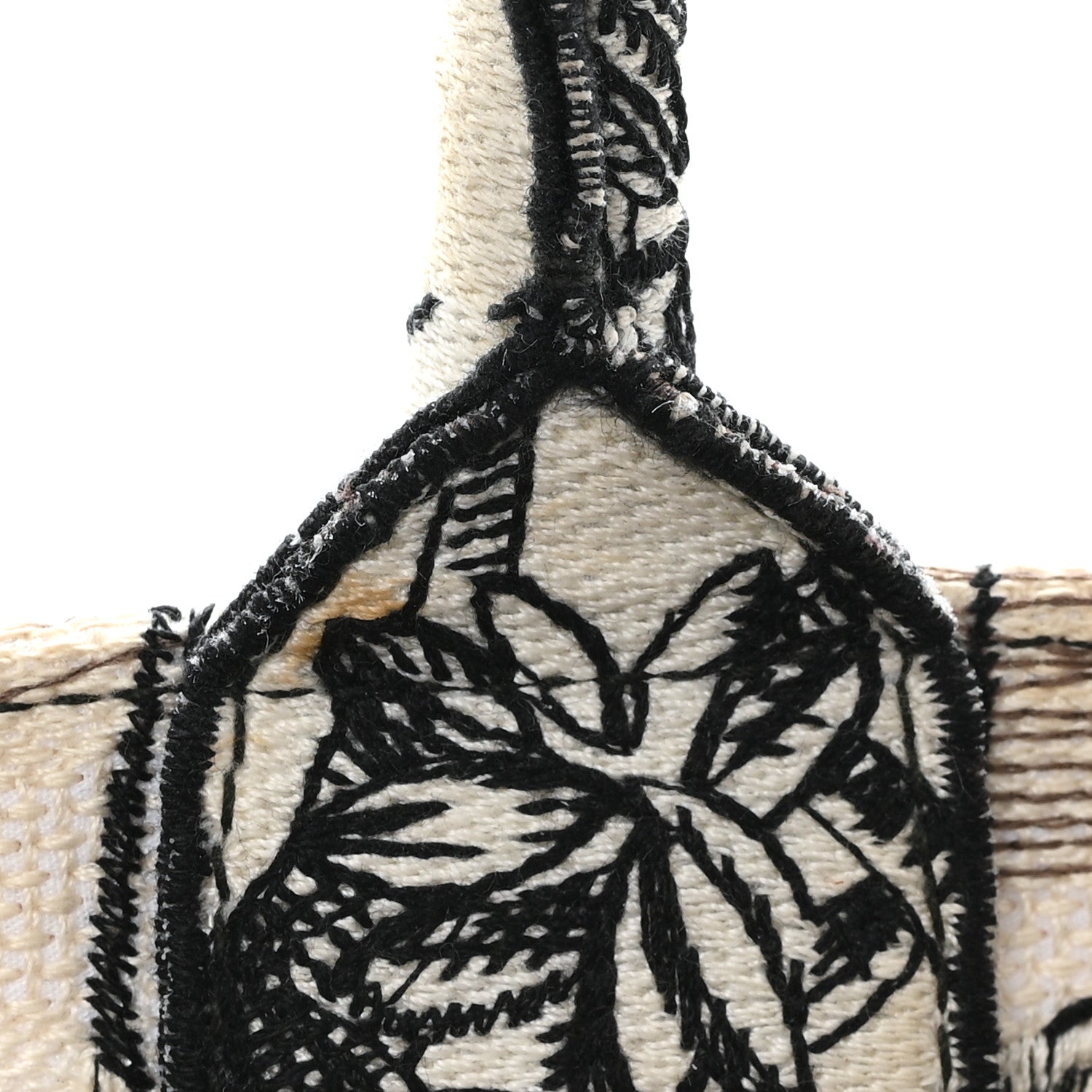 Christian Dior Canvas Embroidered Toile De Jouy Book Tote White Black 11 of 13