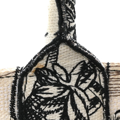 Christian Dior Canvas Embroidered Toile De Jouy Book Tote White Black 11 of 13