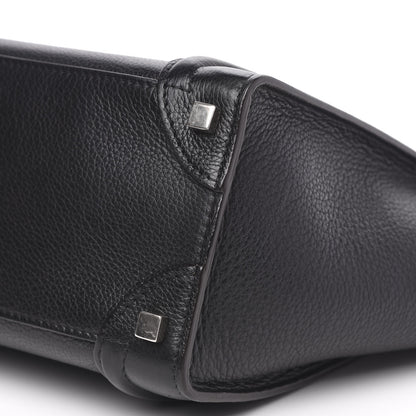 Celine Drummed Calfskin Micro Luggage Black 10 of 12