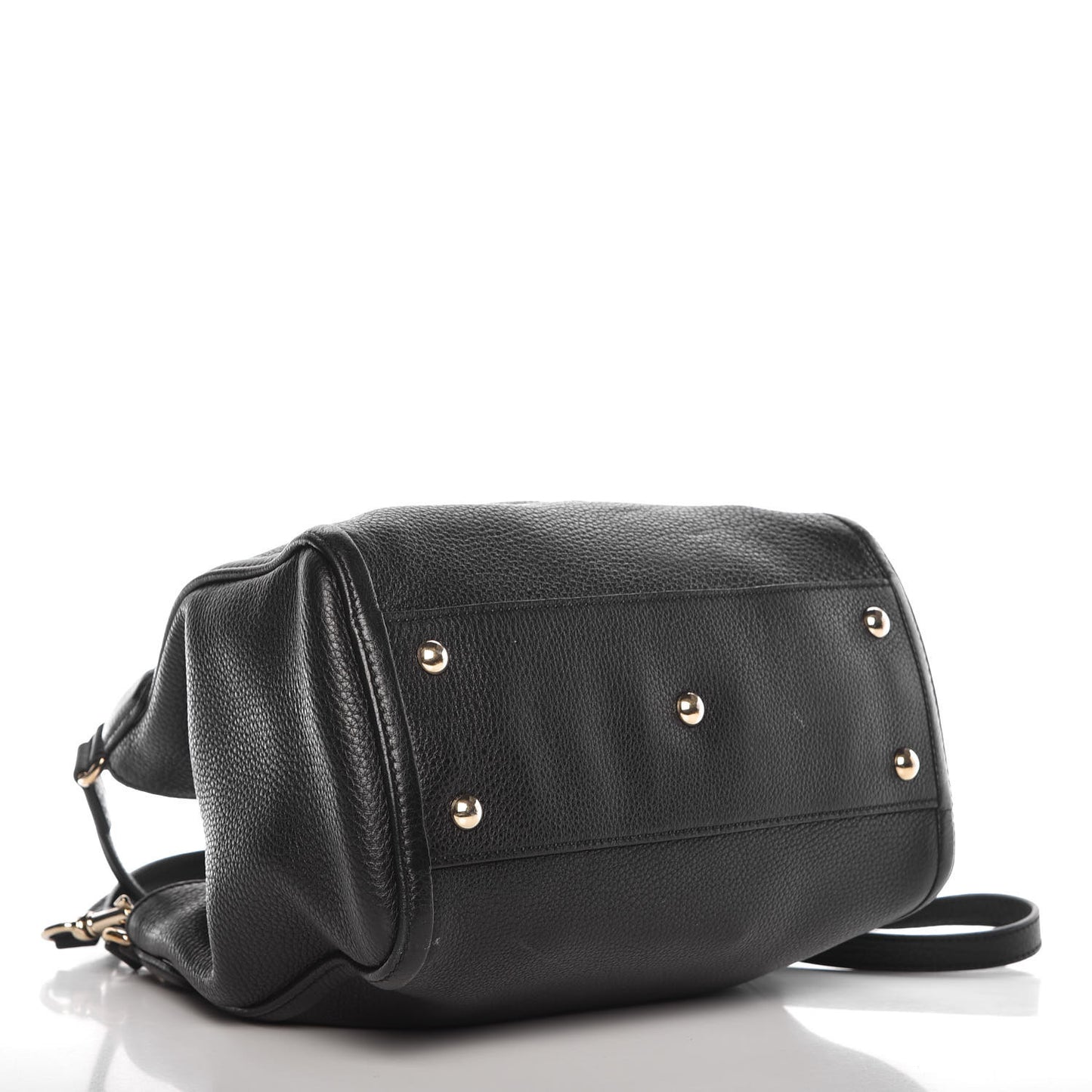 Pebbled Calfskin Small Soho Shoulder Bag Black