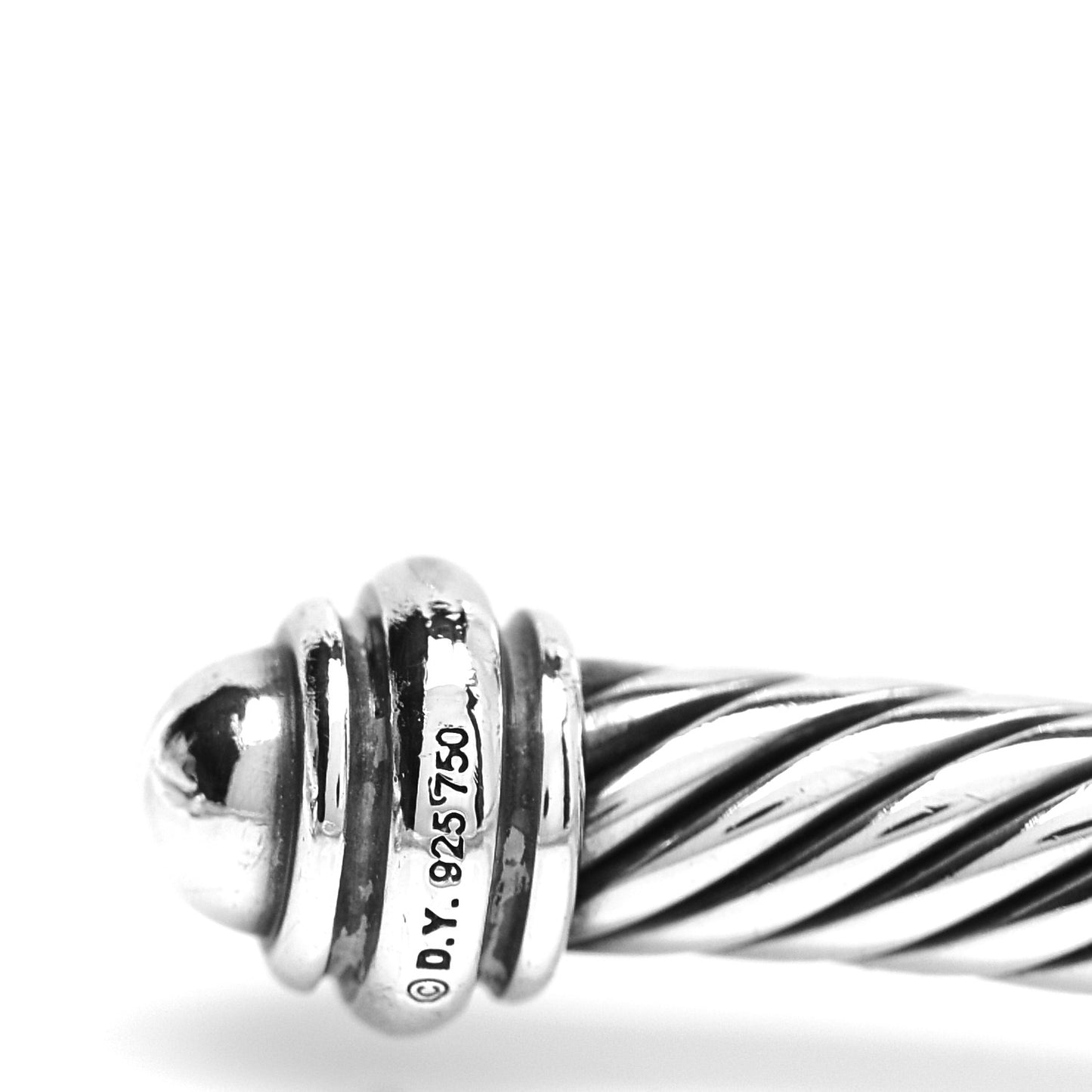 Sterling Silver 18K Yellow Gold 4mm Cable Classics Bracelet