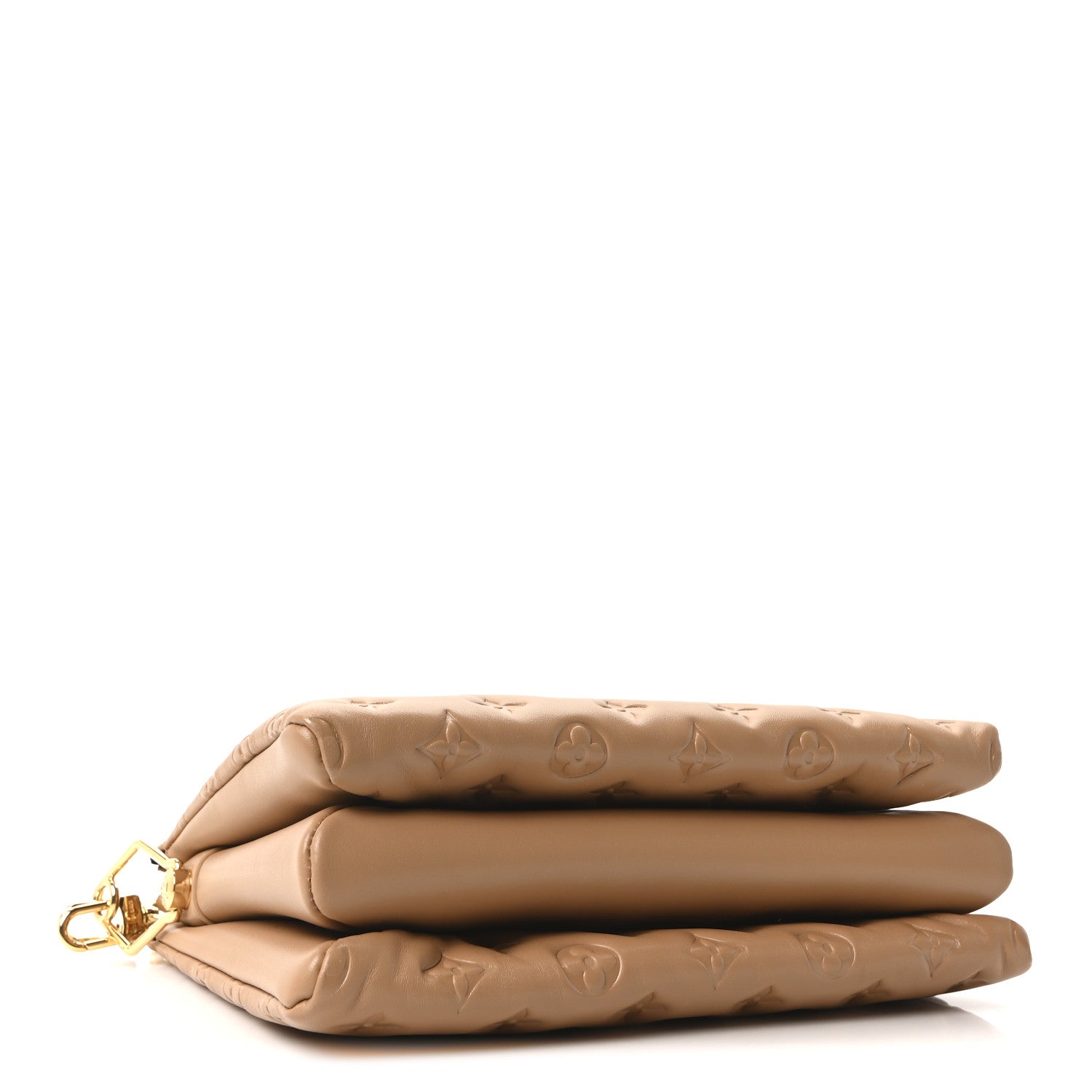 Louis Vuitton Lambskin Embossed Monogram Coussin PM Camel 4 of 10