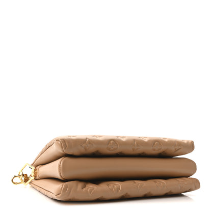 Louis Vuitton Lambskin Embossed Monogram Coussin PM Camel 4 of 10