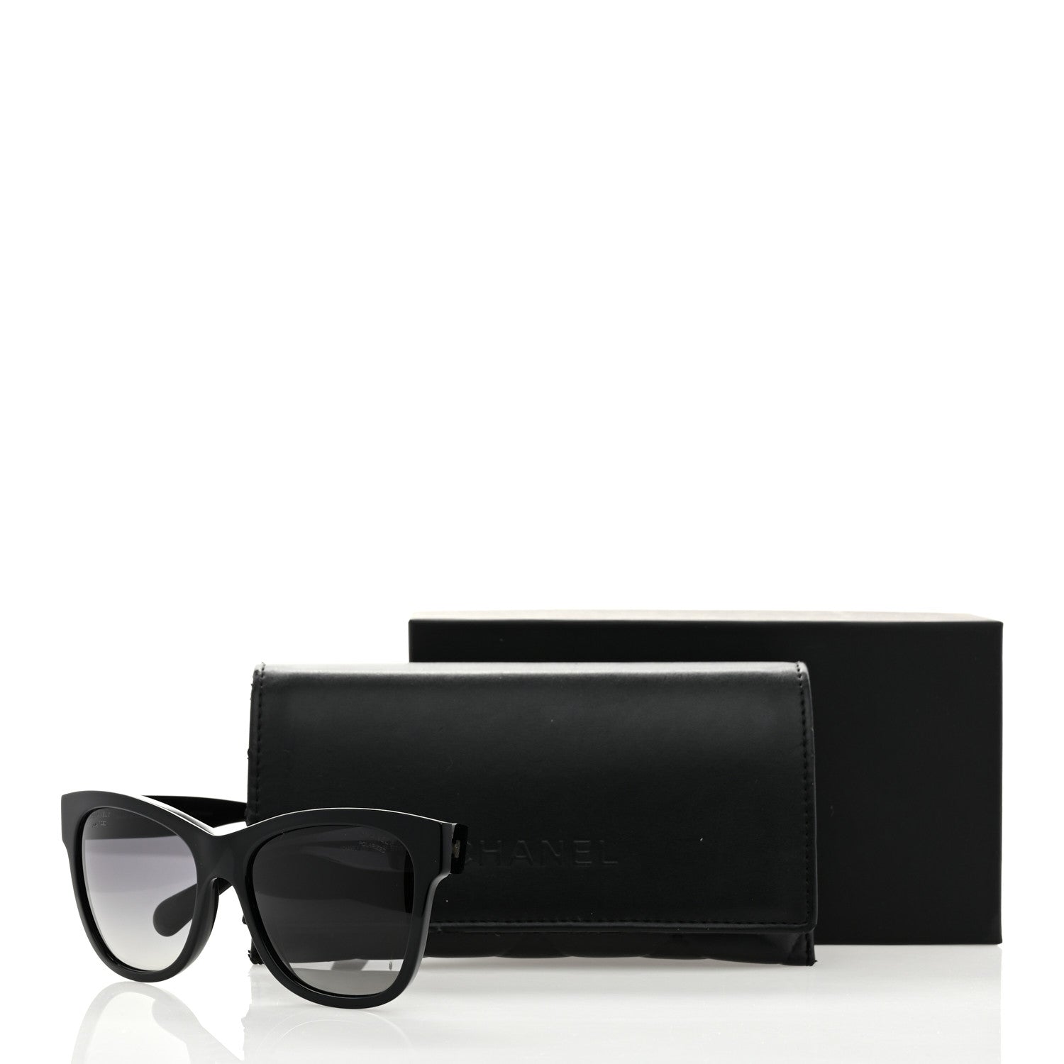 Chanel Acetate Polarized Square CC Sunglasses 5380 Black 7 of 7