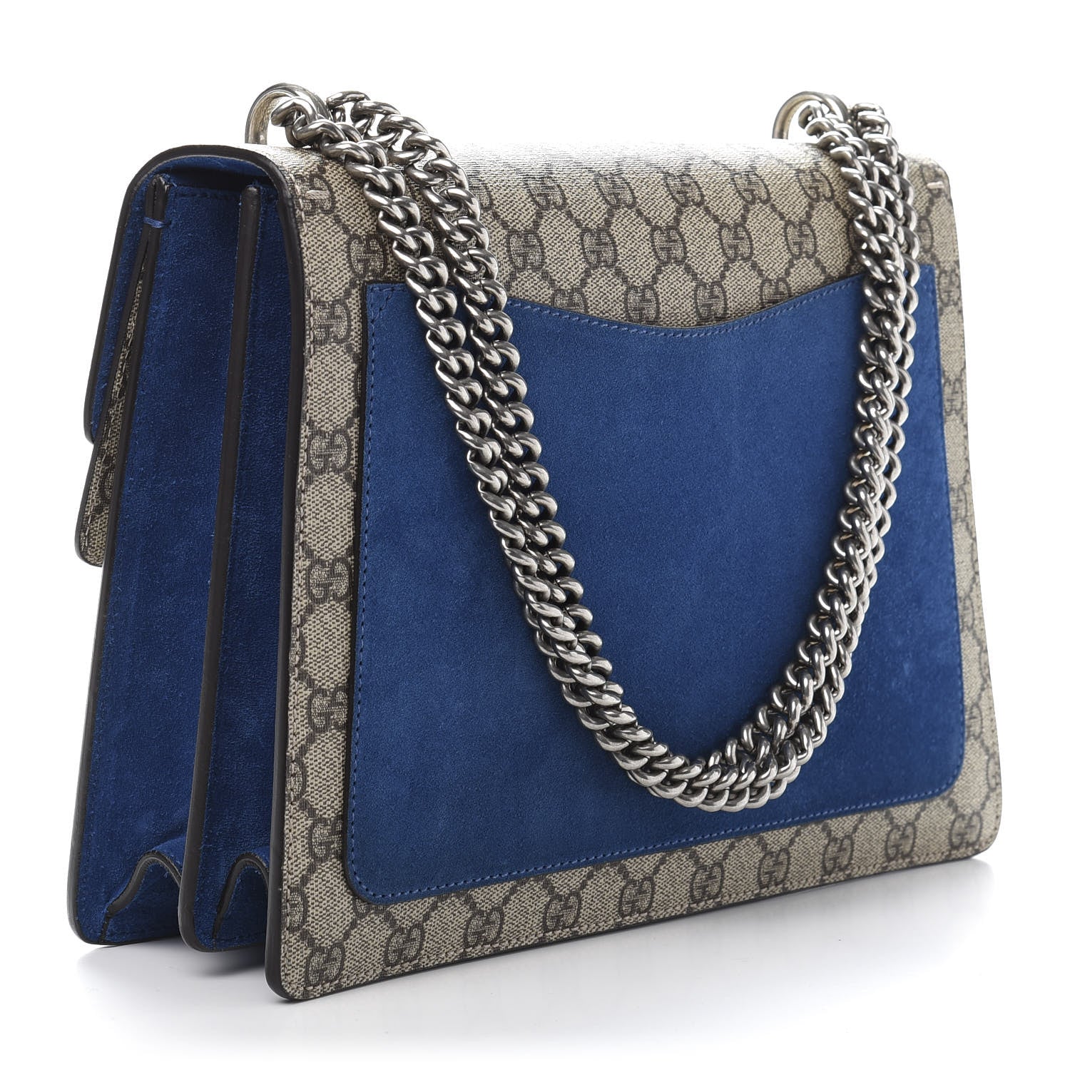 Gucci GG Supreme Monogram Medium Dionysus Shoulder Bag Blue 2 of 14