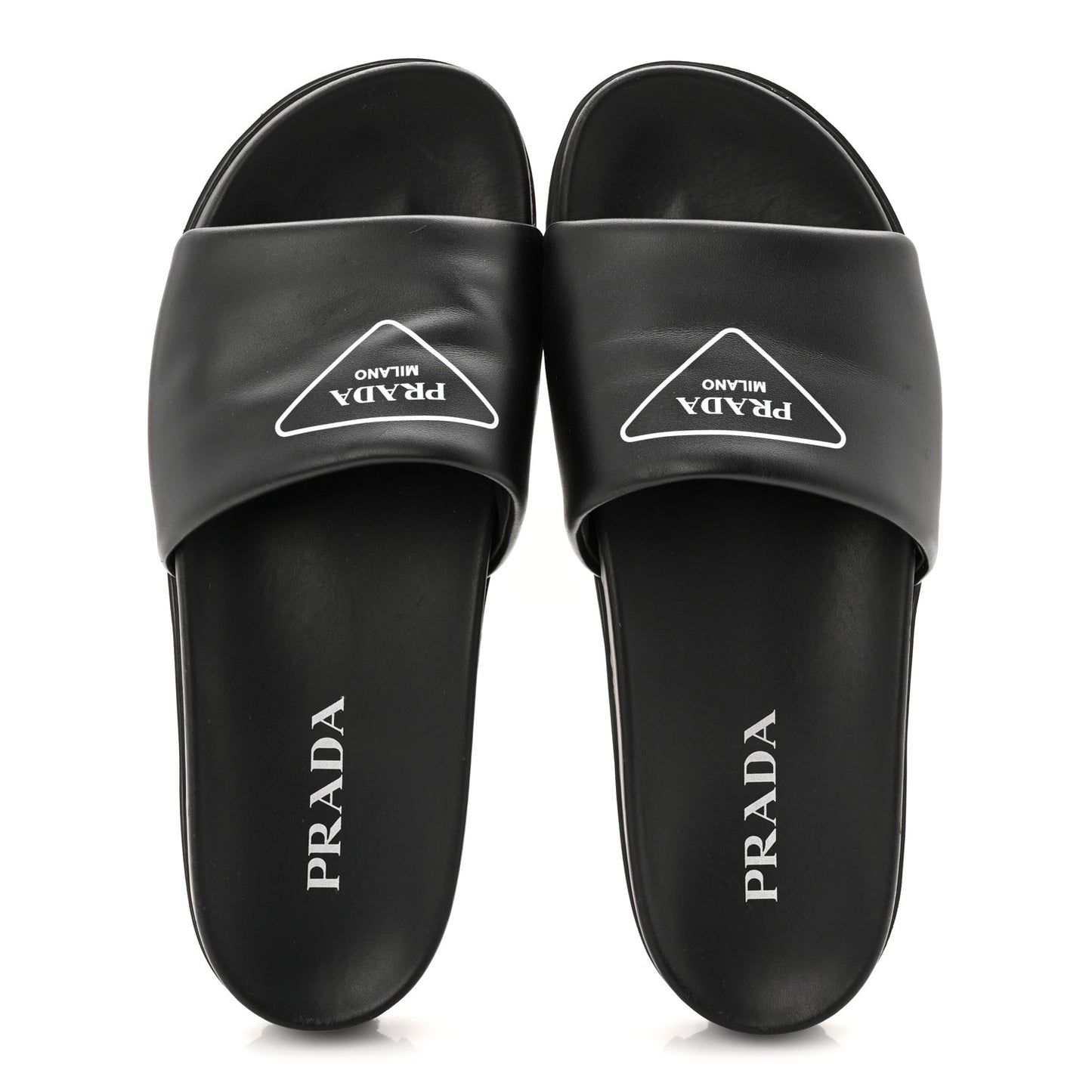 Nappa Womens Lug Sole 20mm Slide Sandals 39 Black