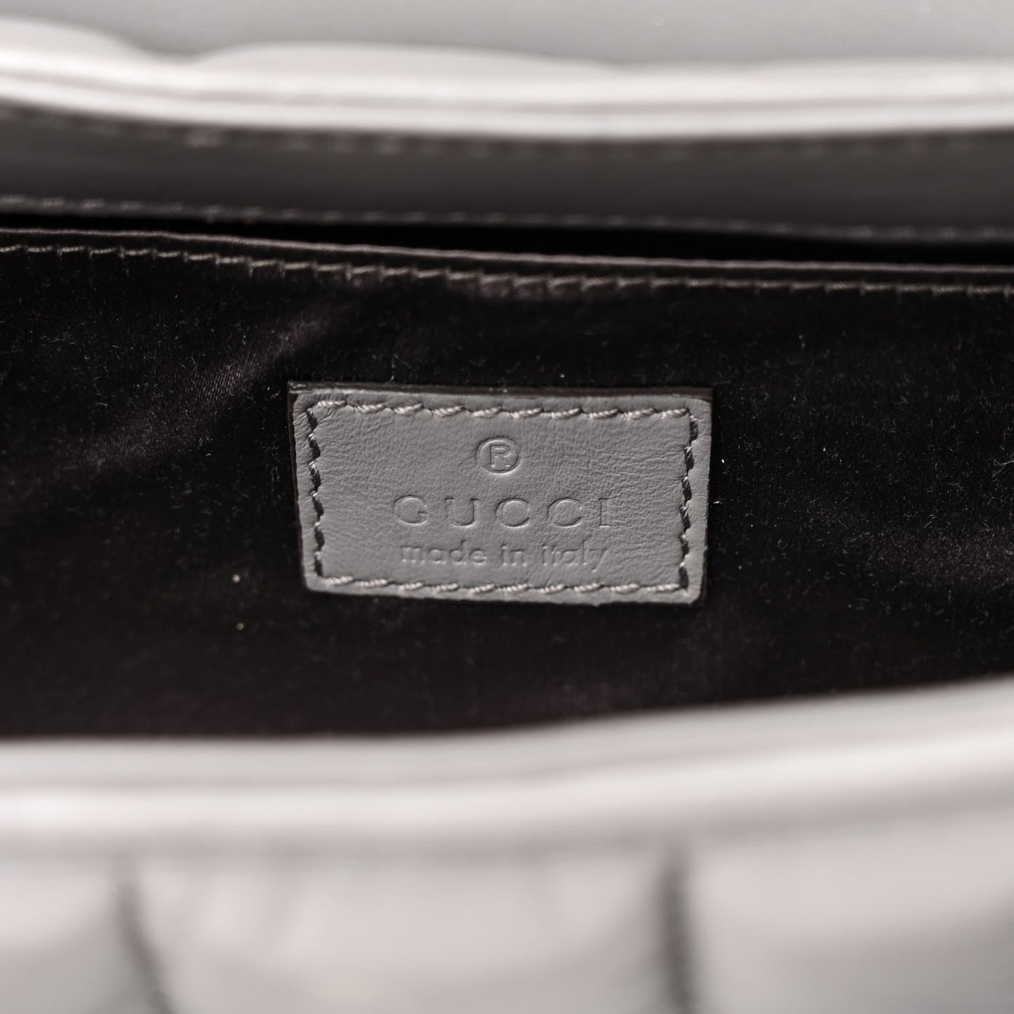 Nappa Vertical Matelasse Small Maxi Horsebit Chain Shoulder Bag Gray