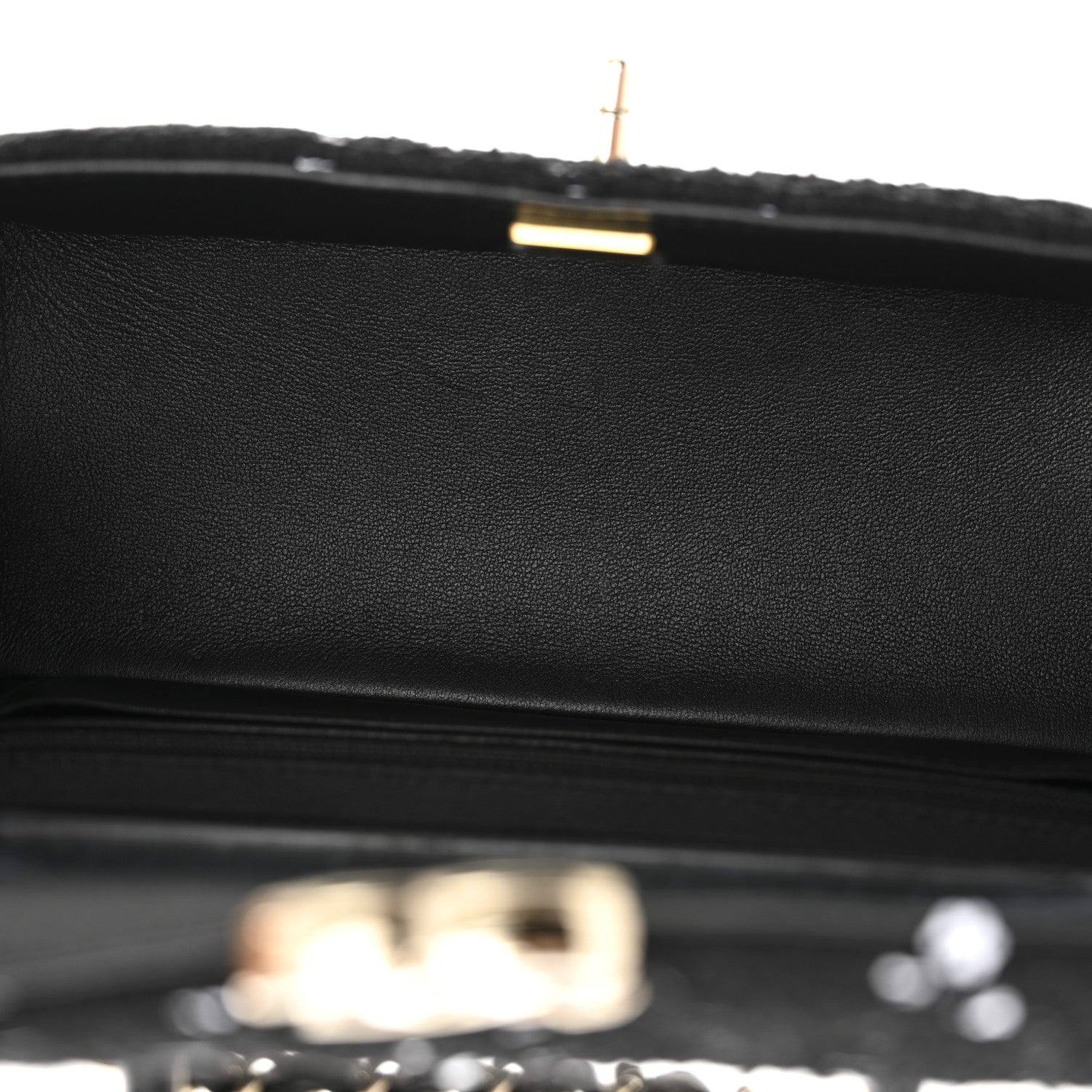 Chanel Tweed Sequin Quilted Top Handle Box Bag Black 5 of 11