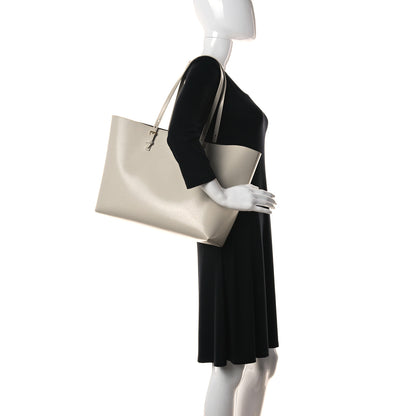 Saint Laurent Grained Calfskin Large Shopping Tote Vintage Black 2 of 11