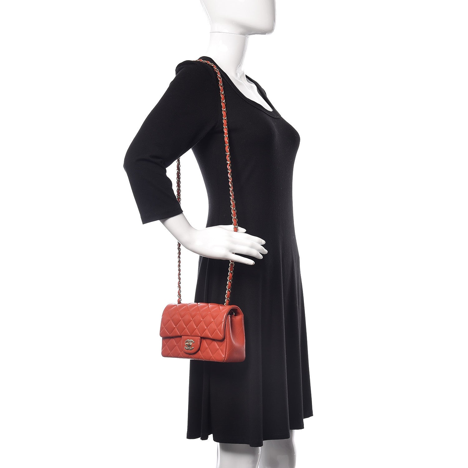 Chanel Lambskin Quilted Mini Rectangular Flap Brown 2 of 11
