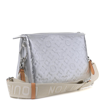 Louis Vuitton Metallic Lambskin Embossed Monogram Coussin PM Silver 2 of 4