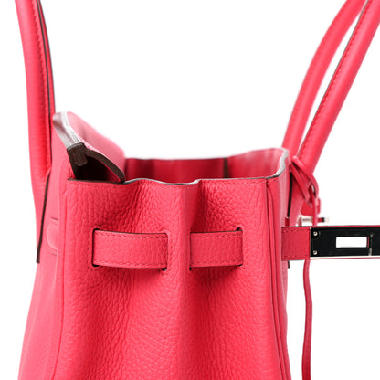 Hermes Taurillon Clemence Birkin 30 Rose Extreme 13 of 34