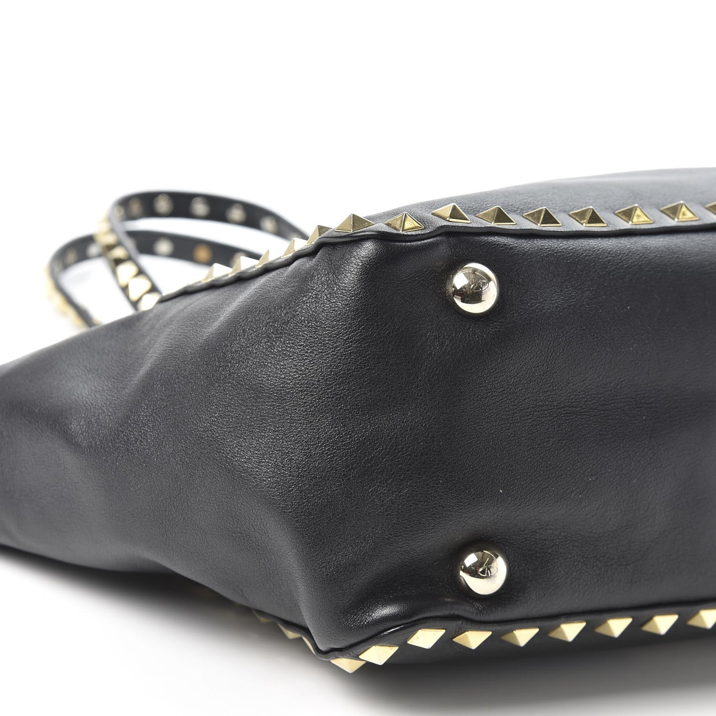 Vitello Small Rockstud Tote Black