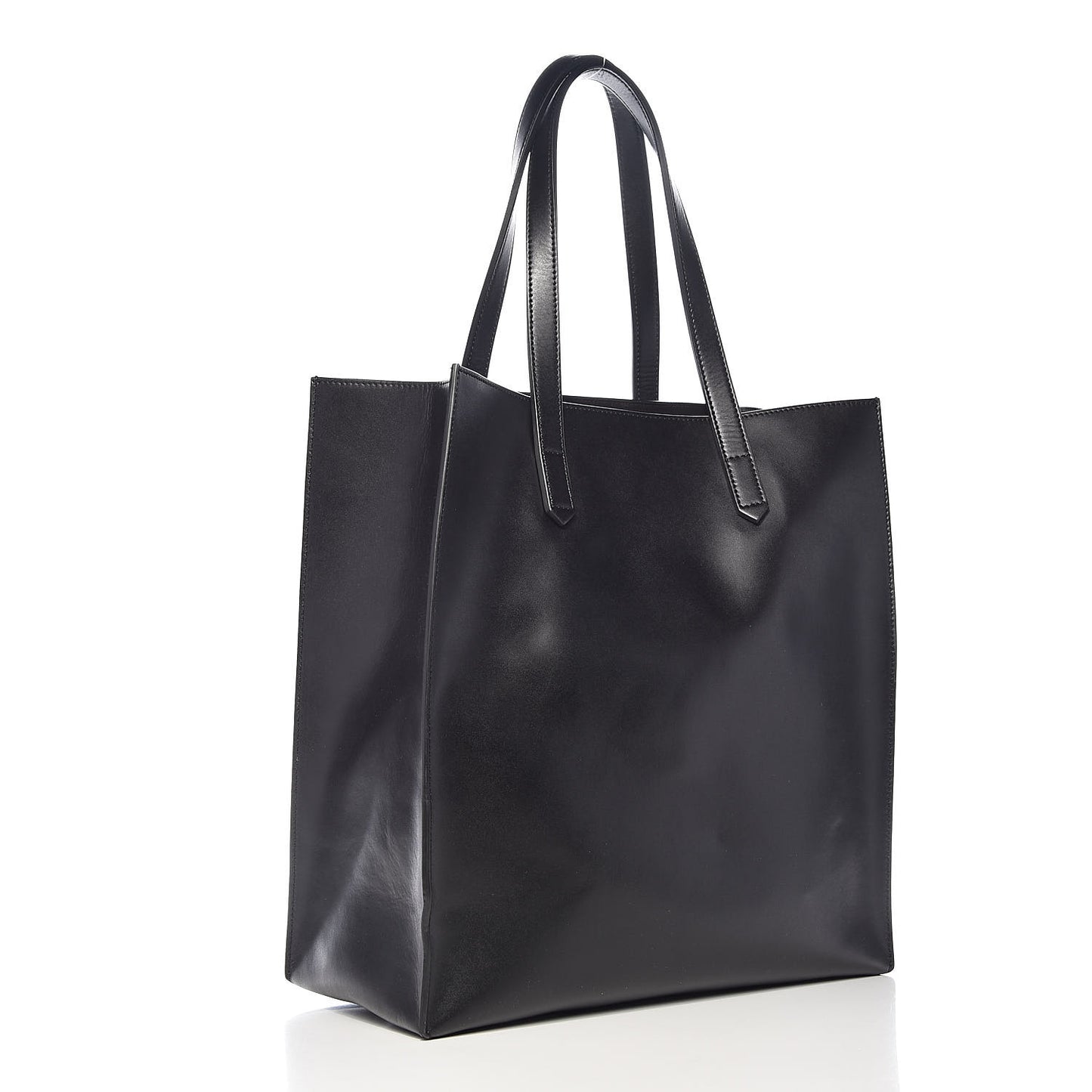 Calfskin Love Print Shopper Tote Black