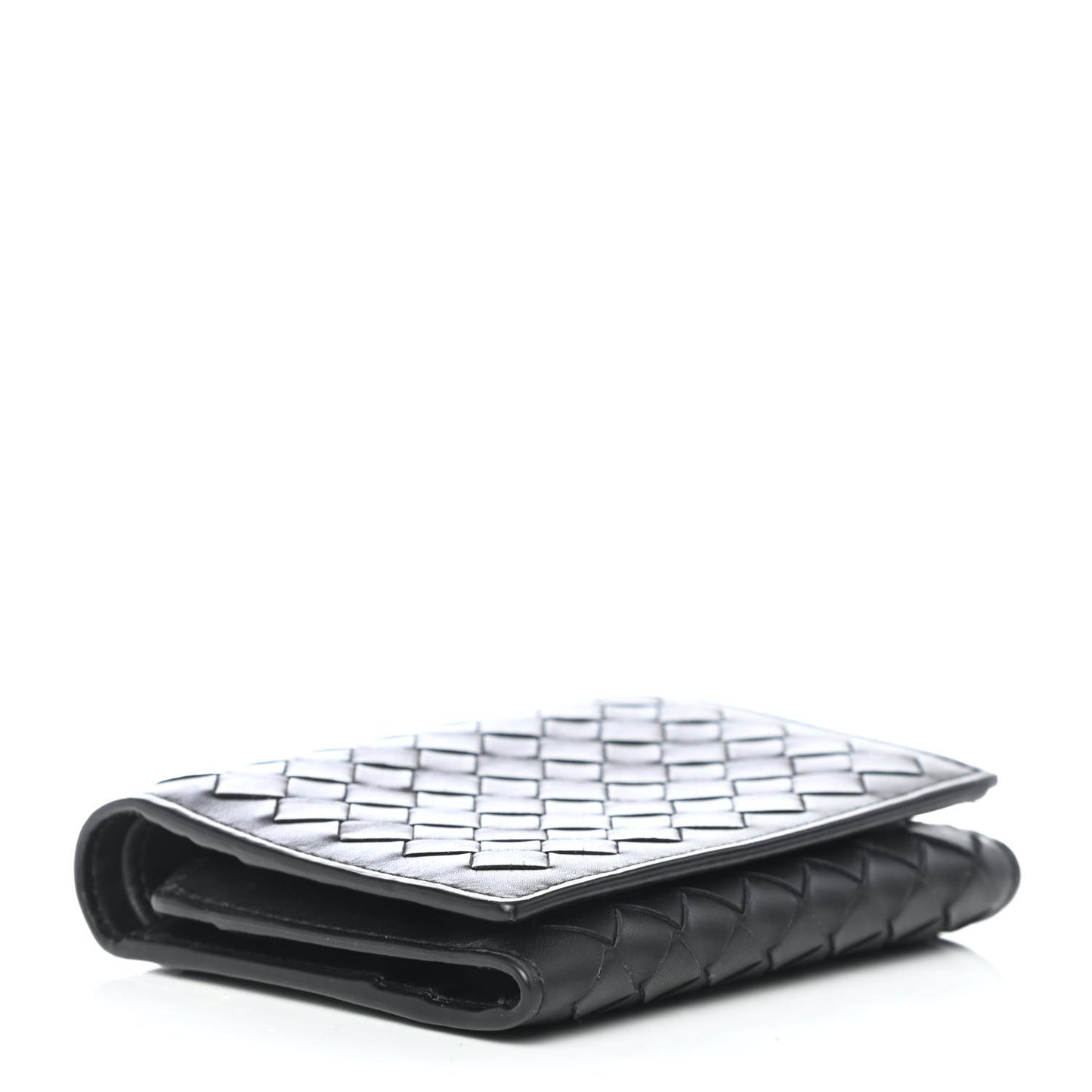 Nappa Intrecciato Bi-Fold Wallet Black