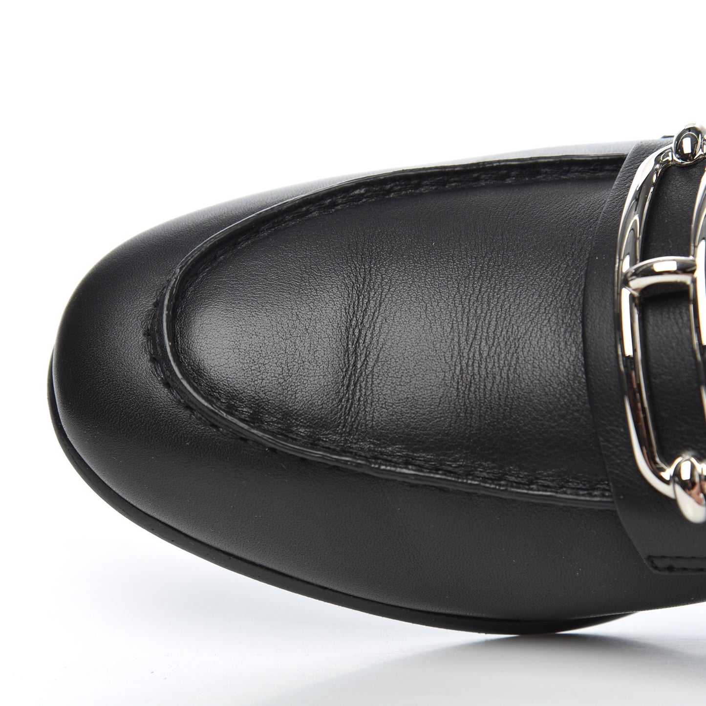 Calfskin Womens Colette Loafers 38 Black