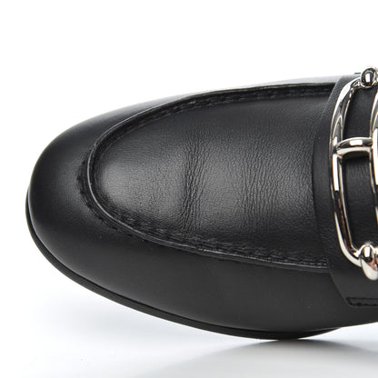 Hermes Calfskin Womens Colette Loafers 38 Black 10 of 17
