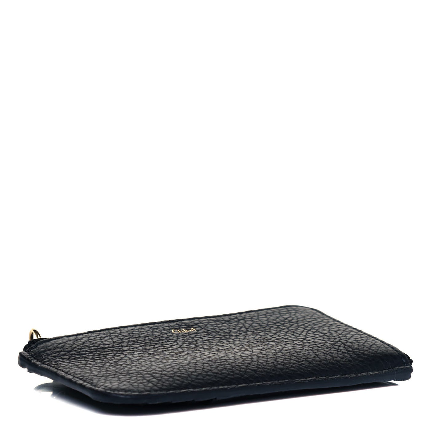 Calfskin Alphabet Purse Wallet Black