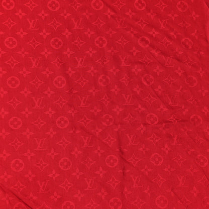 Louis Vuitton Silk Wool Monogram Shawl Pomme D'Amour 2 of 5