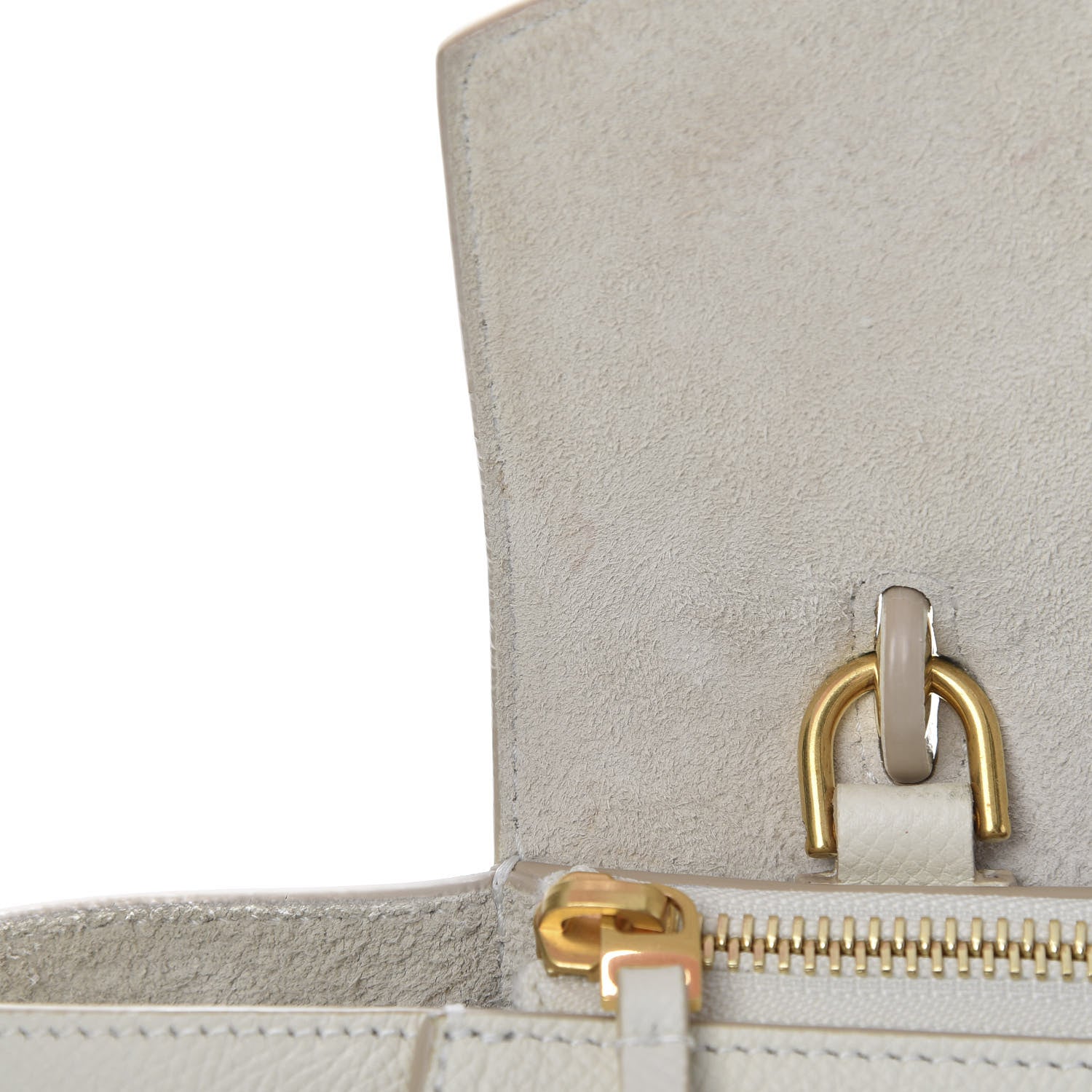 Celine Grained Calfskin Micro Belt Bag White 11 of 12