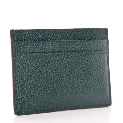 Gucci Grainy Calfskin Zumi Card Holder Vintage Green 3 of 7