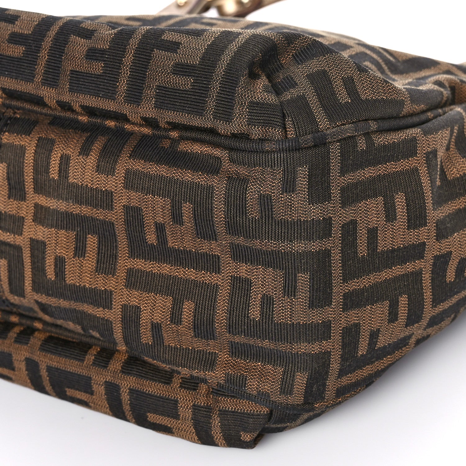 Fendi Zucca Laminated Vachetta Small Chef Shopping Tote Tobacco Bronzo 9 of 16