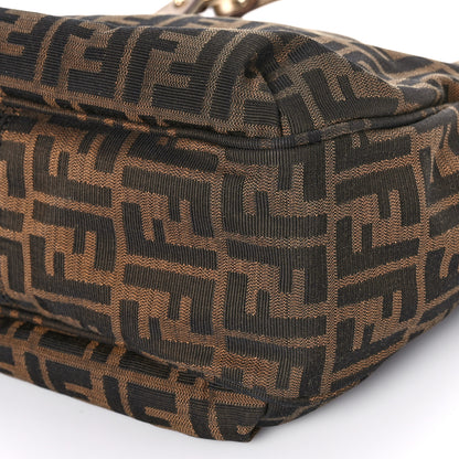 Fendi Zucca Laminated Vachetta Small Chef Shopping Tote Tobacco Bronzo 9 of 16