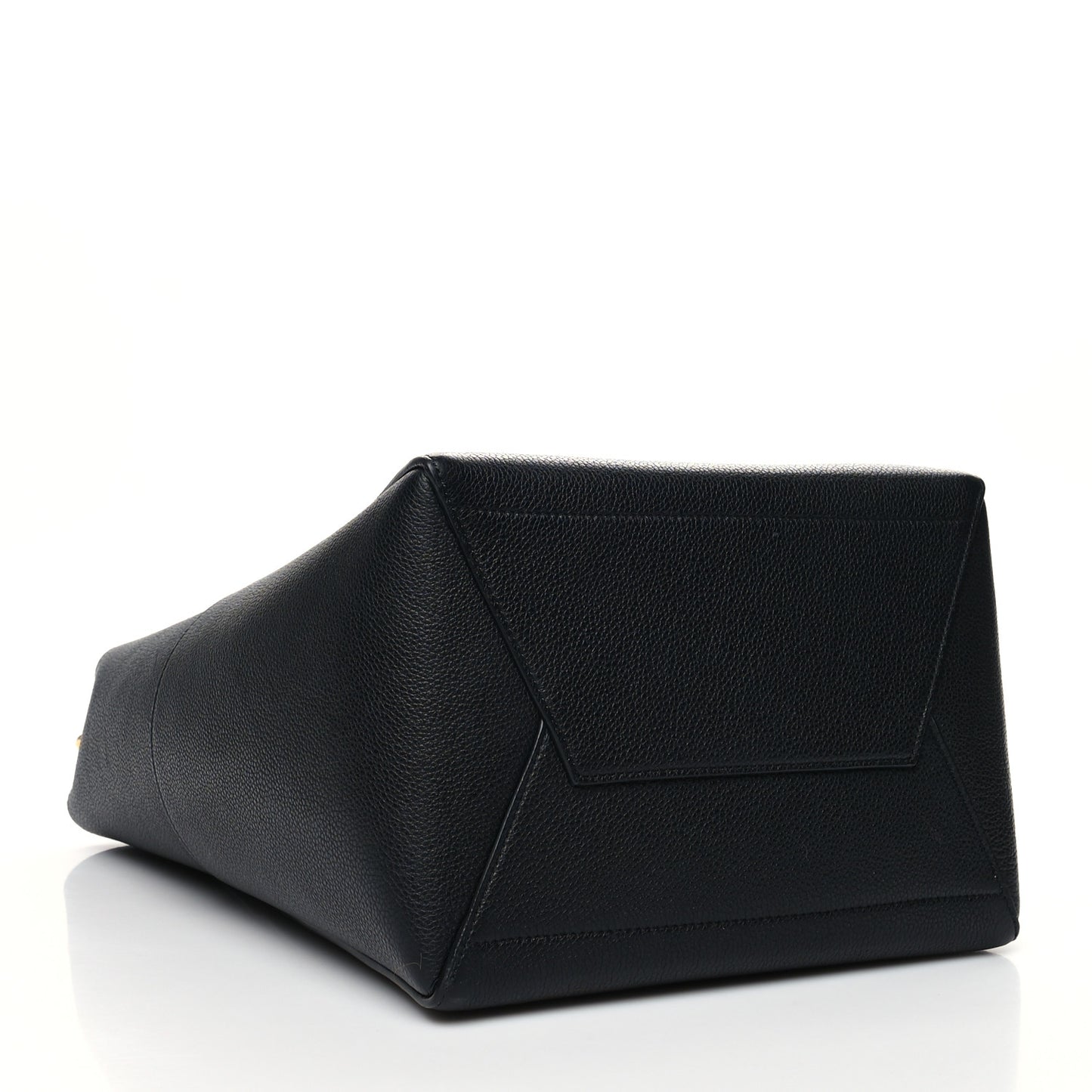 Soft Grained Calfskin Sangle Bucket Bag Black