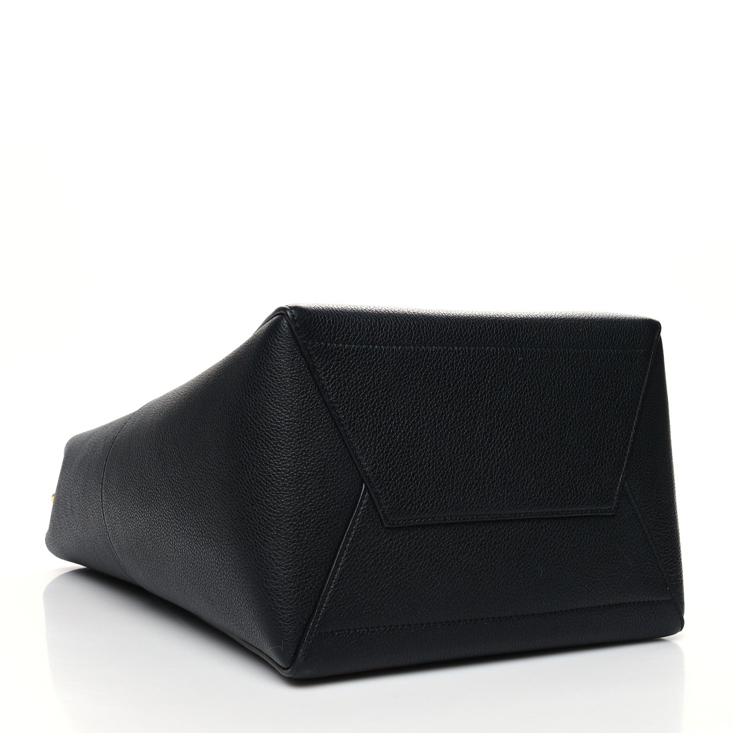 Celine Soft Grained Calfskin Sangle Bucket Bag Black 4 of 12