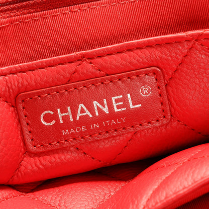 Chanel Caviar Quilted Large CC Box Shopping Tote Red 6 of 8
