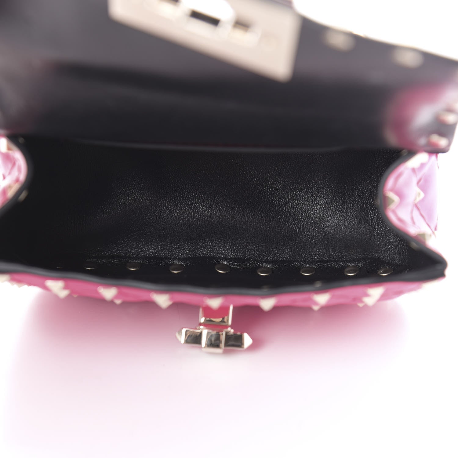 Valentino Garavani Calfskin Micro Rockstud Spike Shoulder Bag Azalea 5 of 11