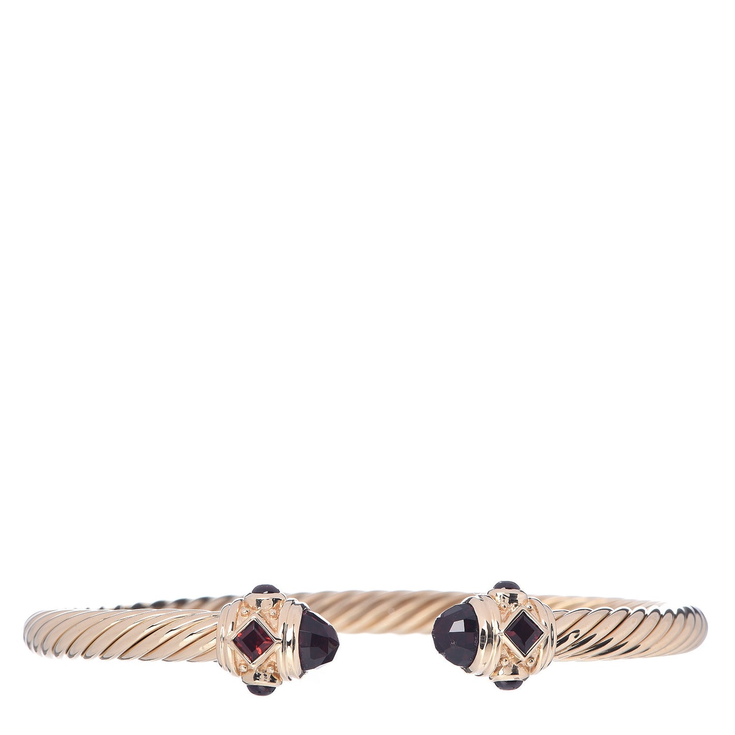 18K Yellow Gold Garnet 5mm Renaissance Bracelet