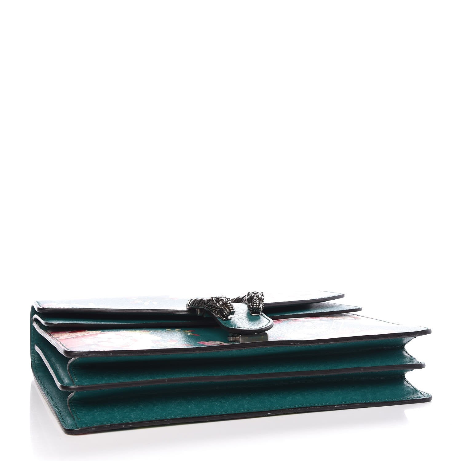 Gucci Calfskin Blooms Print Medium Dionysus Shoulder Bag Bright Emerald Multicolor 4 of 7