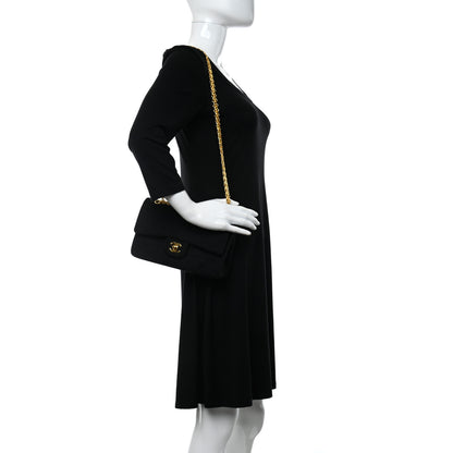 Chanel Jersey Quilted Small Double Flap Black 2 of 12