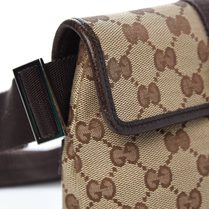 Gucci Monogram Waist Pouch Bag Dark Brown 9 of 12