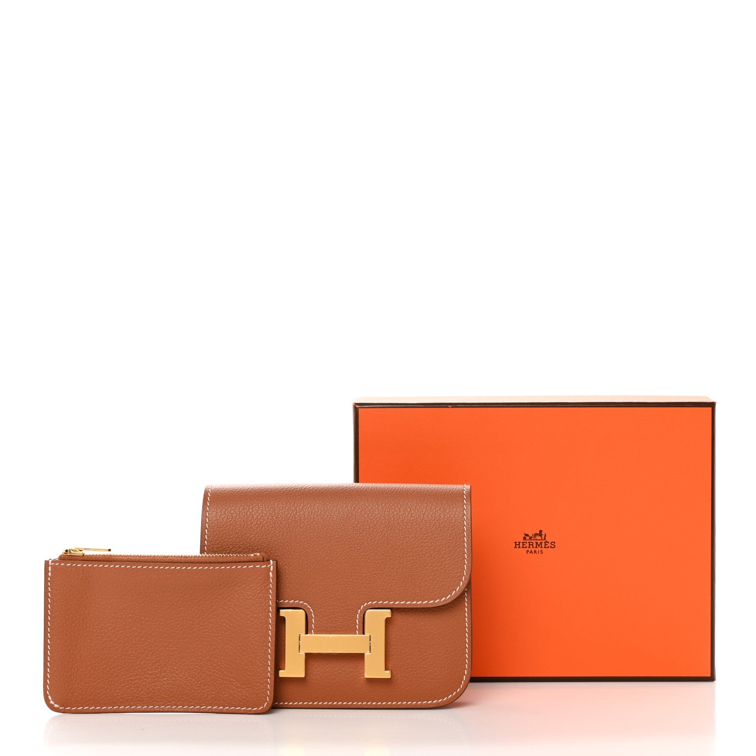 Hermes Evercolor Constance Slim Wallet Gold 11 of 11