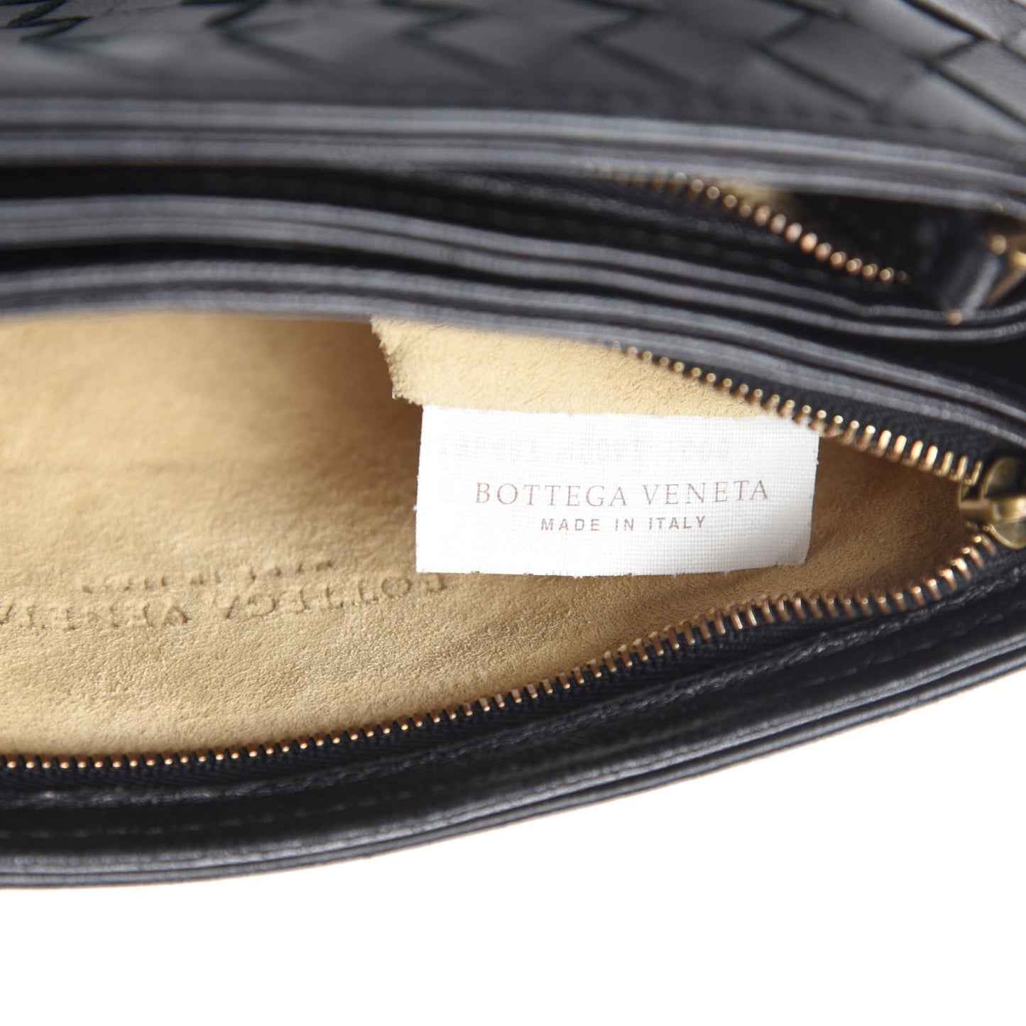 Nappa Intrecciato Convertible Clutch Black