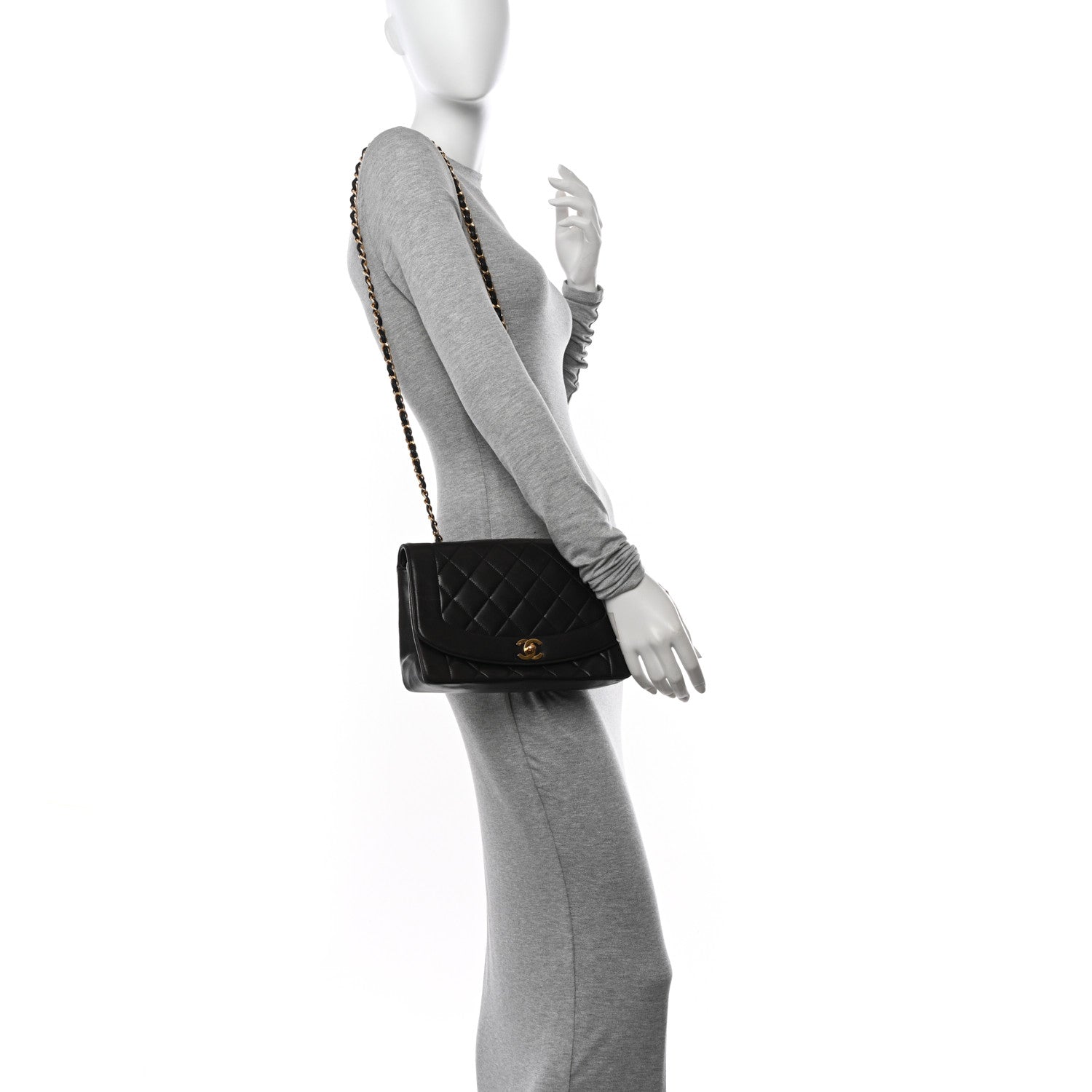 Chanel Lambskin Quilted Medium Single Flap Black 2 of 14