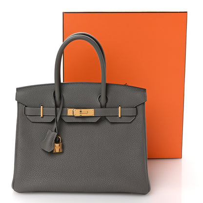 Hermes Togo Birkin 30 Gris Meyer 11 of 11