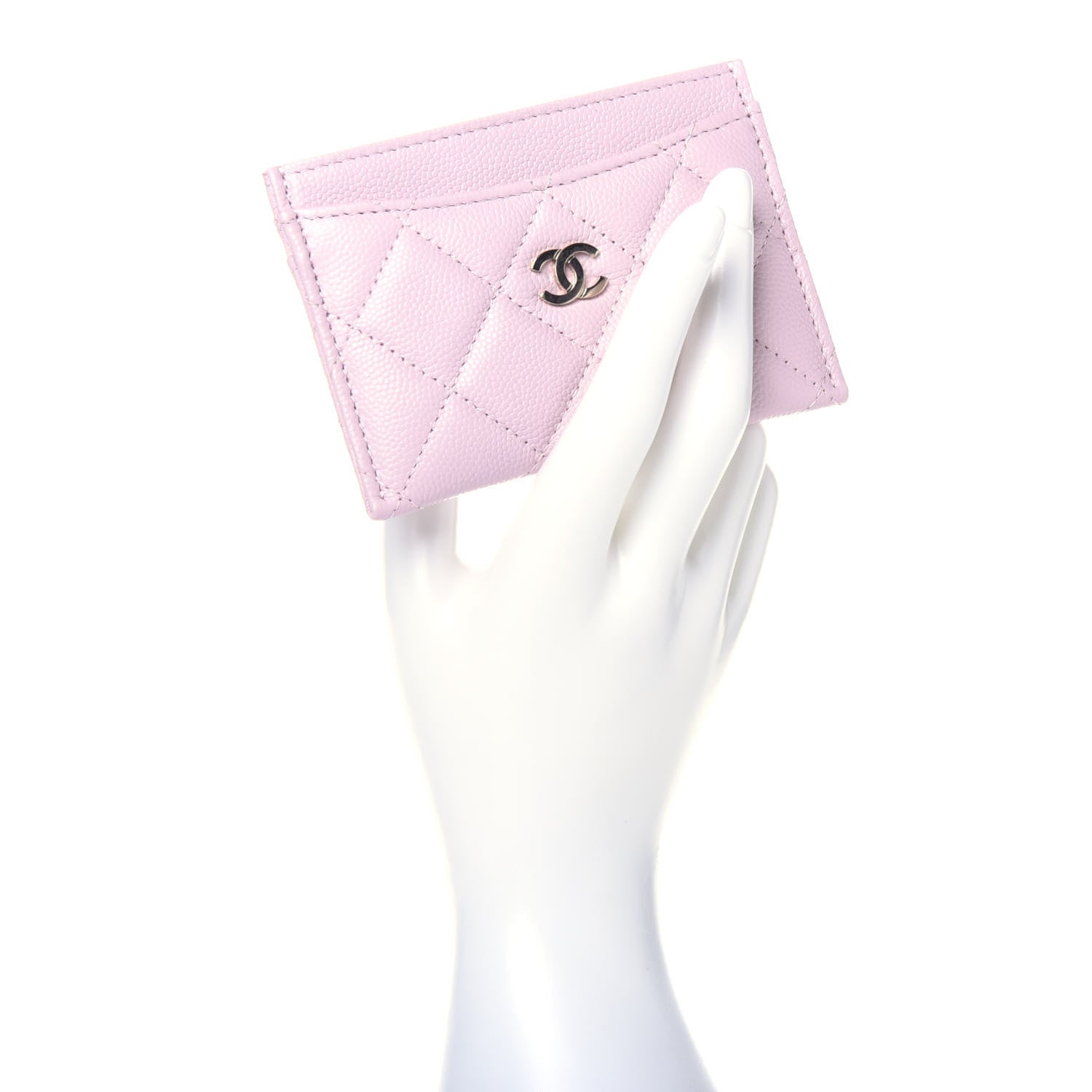 Chanel Caviar Quilted Card Holder Light Pink 2 of 8