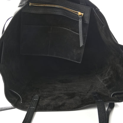 Celine Soft Grained Calfskin Medium Belt Cabas Phantom Black 7 of 10