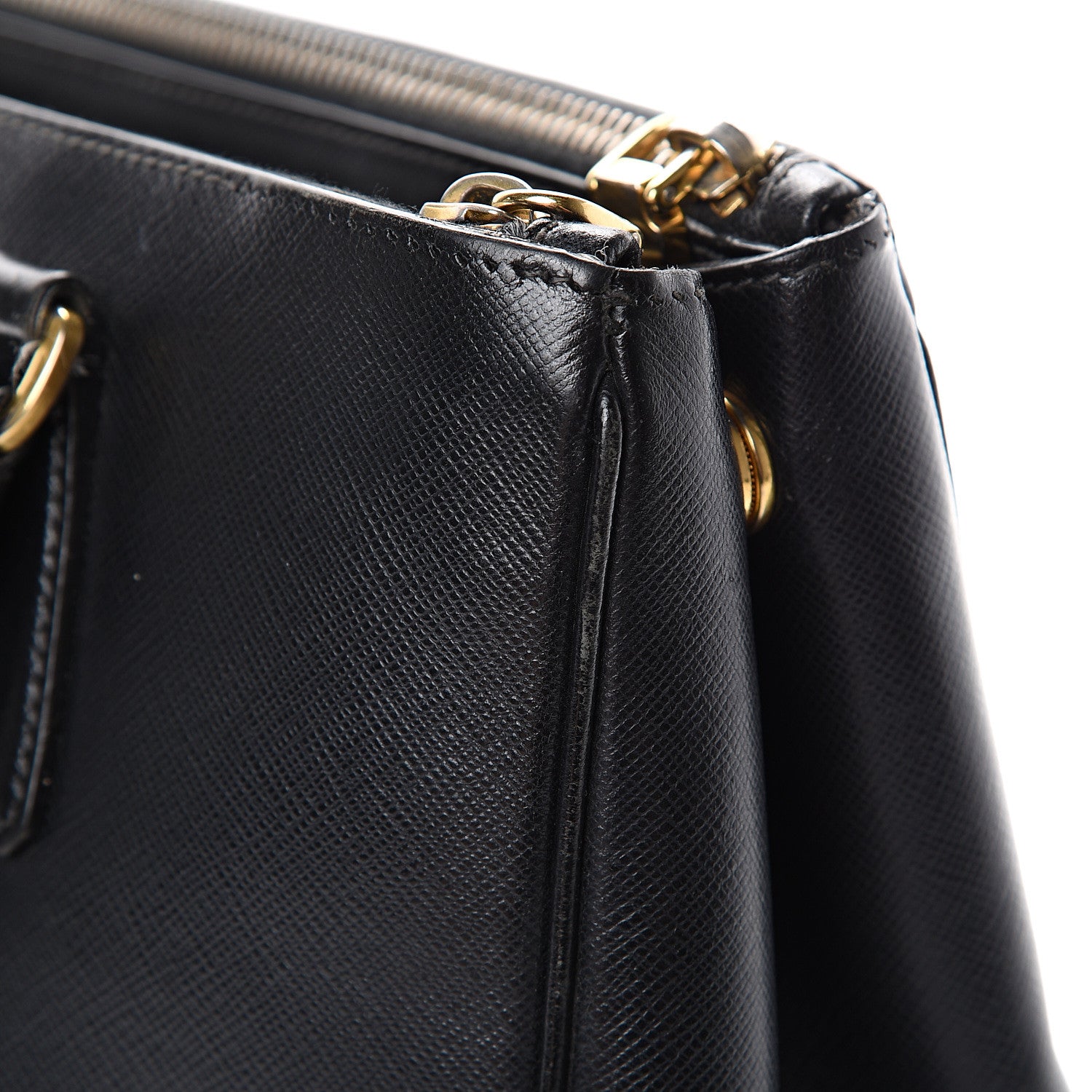 Prada Saffiano Small Galleria Double Zip Tote Black 27 of 29