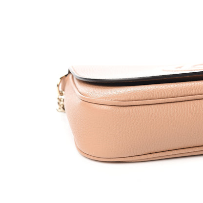 Gucci Pebbled Calfskin Medium Soho Flap Crossbody Camelia 7 of 9