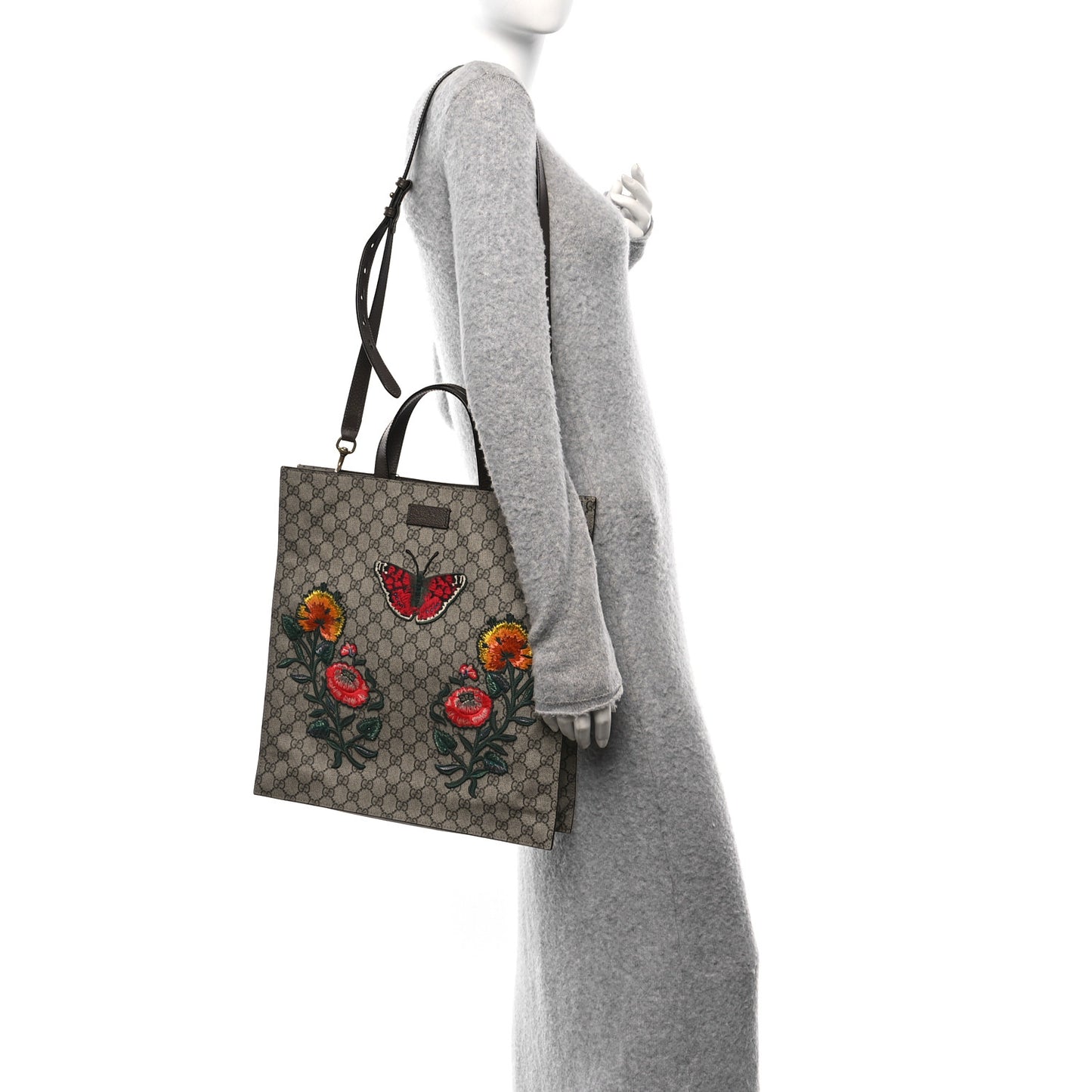 Soft GG Supreme Monogram Embroidered Vertical Tote