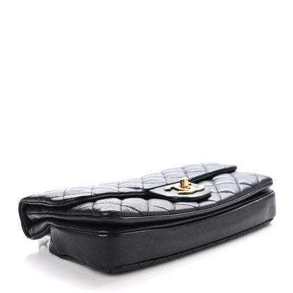 Chanel Calfskin Quilted Medium CC Crown Flap Black 4 of 12