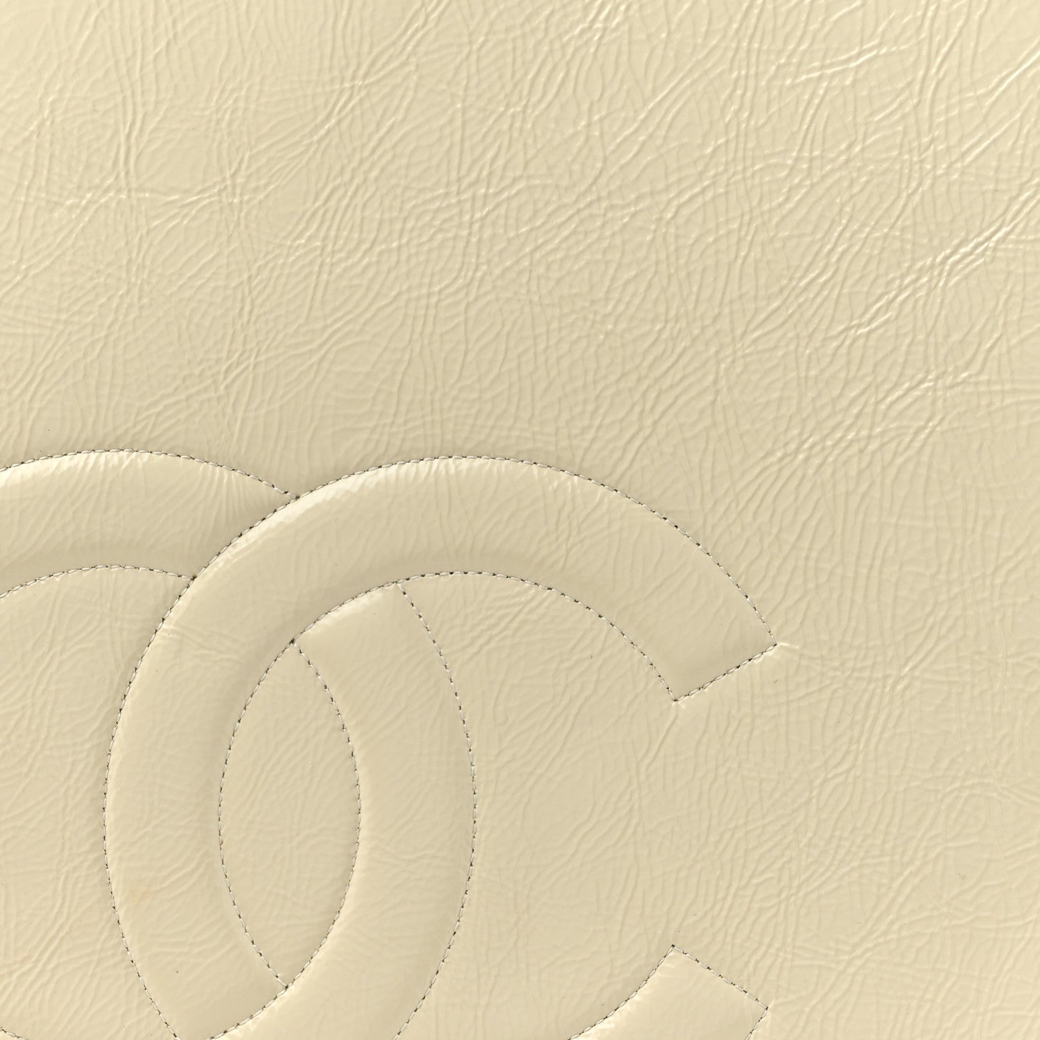 Chanel Shiny Aged Calfskin North South Shopping Bag White 8 of 12