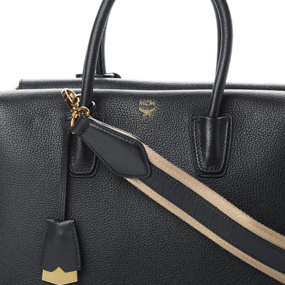 MCM Grained Calfskin Medium Milla Tote Black 9 of 15